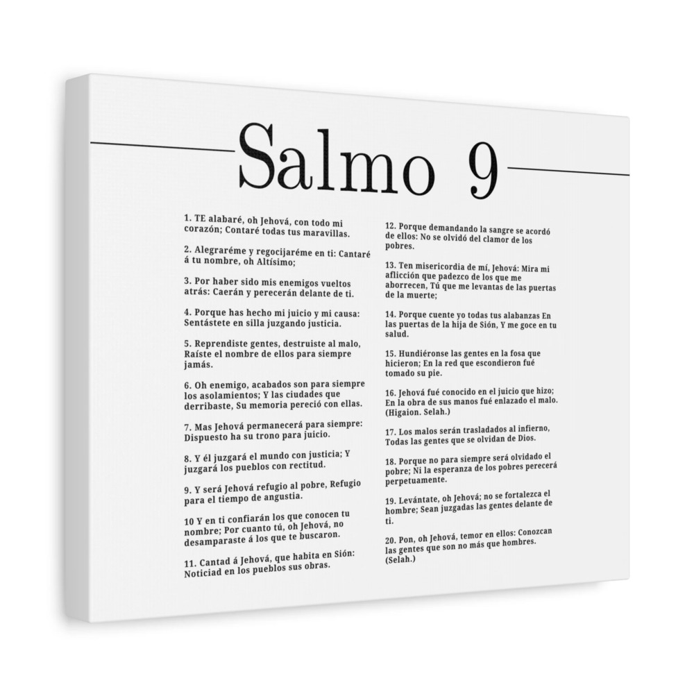 Salmo 9 Impresin De Arte Cristiano en la Pared Lista Para Colgar